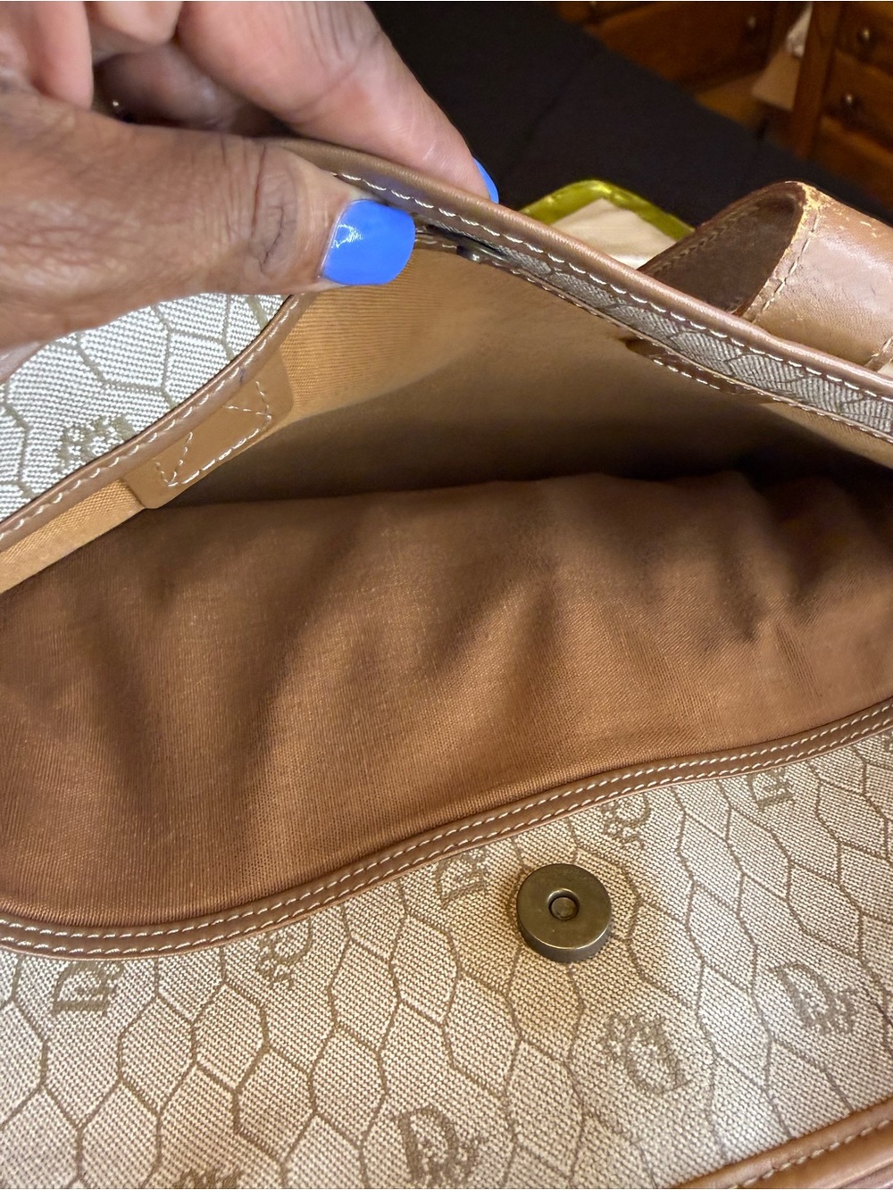 Christian Dior Vintage Monogram Canvas Shoulder Tote Bag – Made in France - Picture 14 of 15